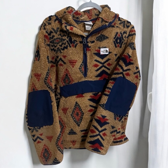 The North Face Other - The North Face Aztec Western Sherpa Quarter Zip Hoodie Sweater Medium